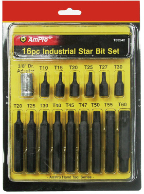 T33242 Набор бит и адаптер для бит на 3/8"  T33242 Набор бит и адаптер для бит на 3/8"